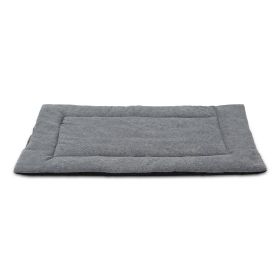 Dog Bed Mat Comfortable Fleece Pet Dog Crate Carpet Reversible Pad Joint Relief For S/M/L Dogs w/ Water Resistant Breathable Cushion Pad Sofa Car Seat (Option: usionL)