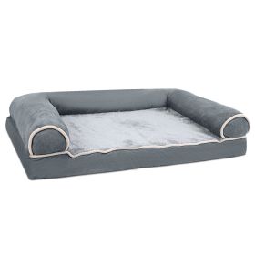 Dog Bed Pet Bed Sofa Dog Couch Pet Cushion Carpet Mattress with Washable and Removable Cover for Medium Large Dogs (Option: Grey_XL)