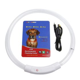 USB Rechargeable LED Dog Collar Multi-Color Lighting Dog Safety Collar Cuttable Length Glow Dog Collar For Small Medium Large Dog Night Walking (Option: ar35CM)