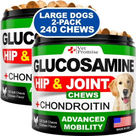 Glucosamine for Dogs 2 Pack Hip and Joint Supplement with Chondroitin 240 Chews (Option: 2pcs)
