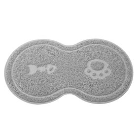Dog Cat Bowl Mat Pet Food Water Feeding Mat Non-slip Pet Dish Tray Mat Paw Clean Placemat (Option: o8_Grey)