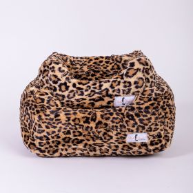 Cashmere Dog Bed (Color: Leopard, size: LG)